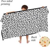 Ulticool Microvezel Kinder Handdoek 70x140 cm - Doolhof Dino