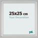 yd. Cadre photo 25x25 cm - MDF - Argent mat - Lazio