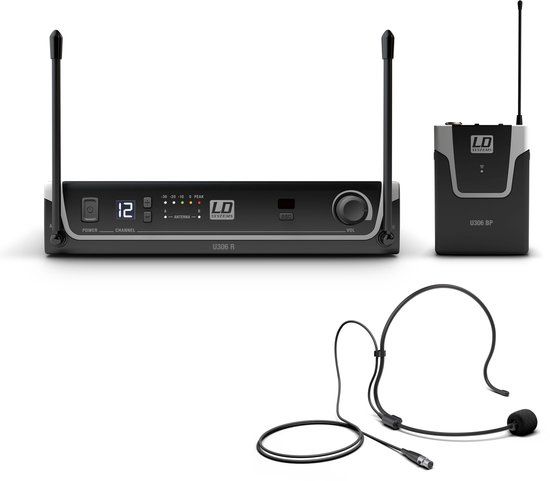 LD Systems U306 BPH headset en bodypack (655-679 MHz)