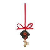 THUN - Sleutel geluksbrenger met lieveheersbeestje om op te hangen - gastgeschenk - mini-formaat - keramiek - 3,5 x 1,5 x 6,2 cm