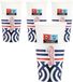 Givi Italia Strandbekers met hoesjes - 32x - nautisch - navy - papier - 250ml - feestbekers - wegwerpbekers - beachparty - strand - maritiem