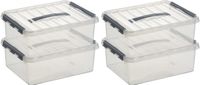 Sunware Q-Line boîte de rangement - 12 Litres - Transparent/Argent