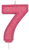 CULPITT Sparkle Pink Numeral Candle 7
