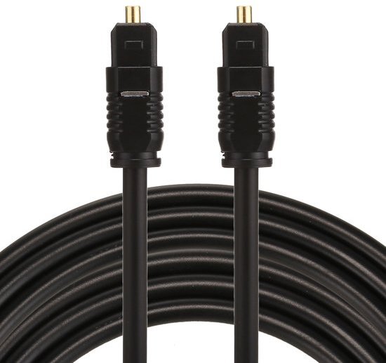 By Qubix Toslink kabel - 5 meter - zwart - optical cable audio - audio male to male - PVC edition - Optische kabel van hoge kwaliteit