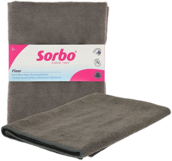 Sorbo Microvezeldweilen – Set van 2 Stuks – 50x60 cm – Universeel Gebruik – Streeploze & Diepe Reiniging voor Alle Vloeren