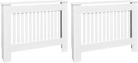 vidaXL Radiatorombouw 2 st 112 cm MDF wit