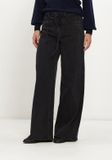 My Essential Wardrobe Mwkaro 144 Mid X-wide Jeans Dames - Broek - Donkerblauw - Maat 29/32