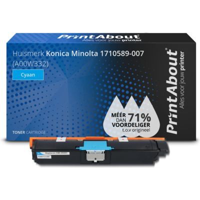 PrintAbout Huismerk Konica Minolta 1710589-007 Cyaan Toner | Compatible