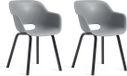 Keter Noa Chaise de jardin - 2 pièces - 55x56,5x80cm - cadre en métal - Gris