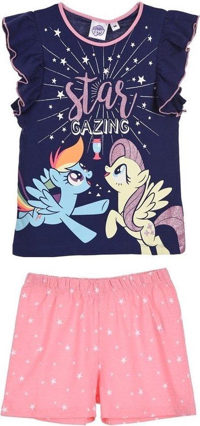 My Little Pony Shortama Pyjama - Navy - Maat 98 (3a) - Meisjes