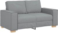vidaXL 2-zitsbank Lichtgrijs Stof 160x78x84 cm