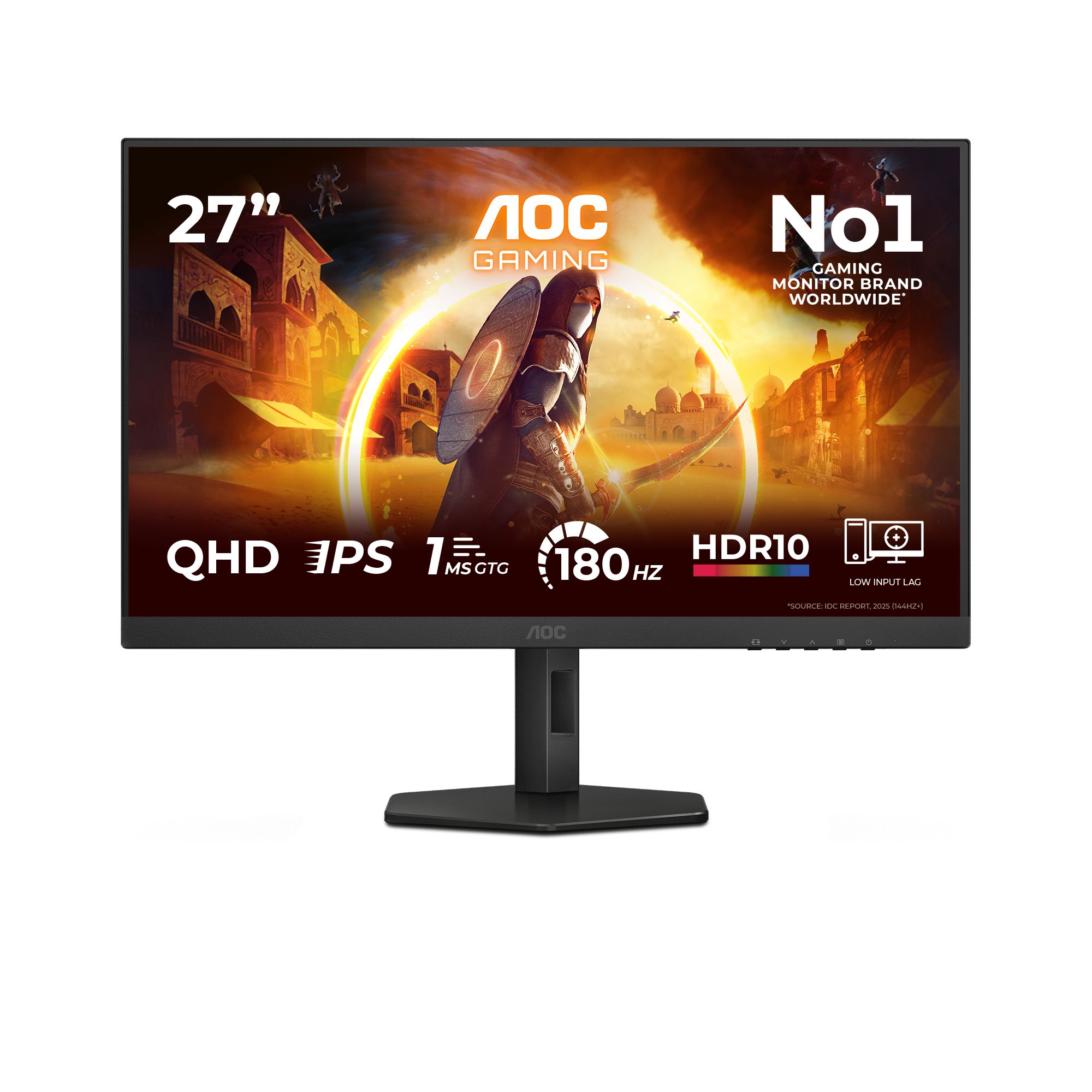 AOC G4 Q27G4XF 27" QHD 180Hz Gaming Monitor - Fast IPS, HDR, Adjustable
