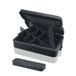 Dremel Black Box Rangement d'outils avec 6 séparateurs et porte-accessoires, Organiseur DIY personnalisable pour accessoires d'outils rotatifs, petits outils, système de rangement compact et empilable