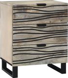 vidaXL Nachtkastje Wit Bewerkt Hout 50 x 33 x 62 cm