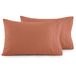 Elegant Comfort Luxe ultrazachte 2-delige kussensloopset - 1500 premium hotelkwaliteit microvezel dubbel geborsteld - kreukvrij, kingsize formaat, koraal