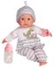 Poupée de bébé - 38 cm - Corps souple - Yeux ouverts et fermés - Gris