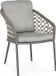 Suns Nappa dining chair matt royal grey/mix macrame carbon grey/light anthracite