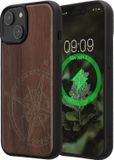 kwmobile Echt Houten Beschermhoes voor Apple iPhone 15