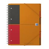Oxford International A4 Poly Cover Organizer Boek - Oranje/Zwart/Rood