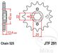 JT Sprockets JTF291.15 15T Staal Voorwiel