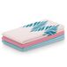 AmeliaHome Set van 3 theedoeken, katoen, keukendoeken, 50 x 70 cm, bladerpatroon, roze, turquoise