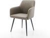 Greg-Flex Fauteuil en cuir véritable noir