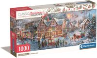 Clementoni 39927 Panorama puzzel "Getting Ready for Christmas", 1000 stukjes