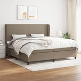 Maison Exclusive - Lit boxspring avec matelas, couleur taupe, 200x200 cm, textile