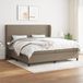 Maison Exclusive - Lit boxspring avec matelas, couleur taupe, 200x200 cm, textile
