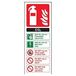 VSafety Co2 Id Brandblusser Bord - Portret - 75mm x 200mm - Zelfklevend Vinyl
