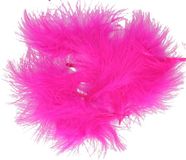 Santex Hobby knutsel veren - 20x - fuchsia - 7 cm - sierveren - decoratie