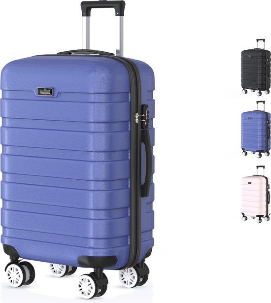 Voyagoux® REVELATION Reiskoffer Large - 113L - Blauw - TSA Slot - Hardcase
