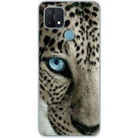 Oppo Bedrukt siliconen hoesje compatibel met Oppo A15 Oeil de leopard