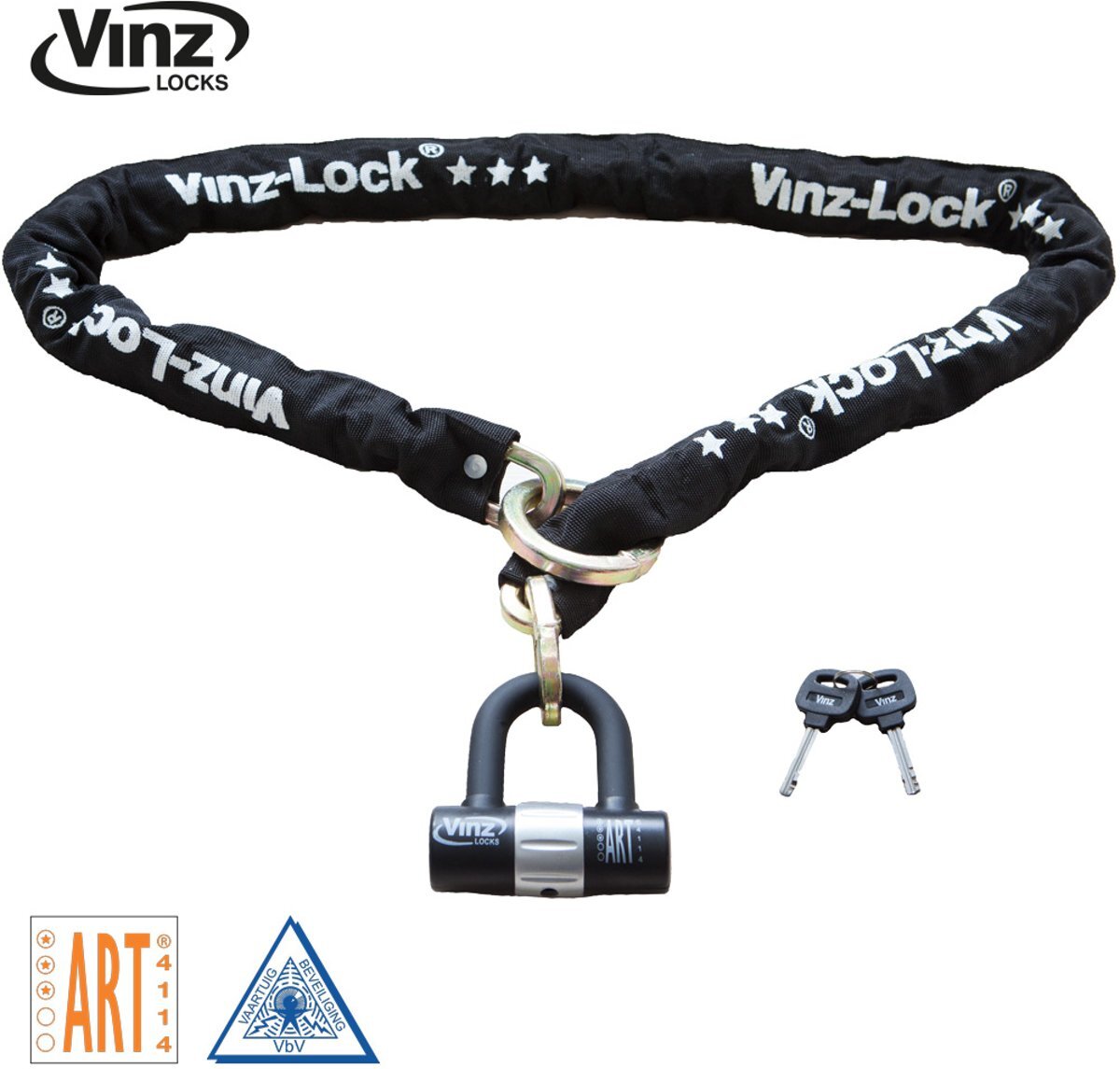 Vinz Scooterslot / ART 3 slot / Kettingslot - 120cm