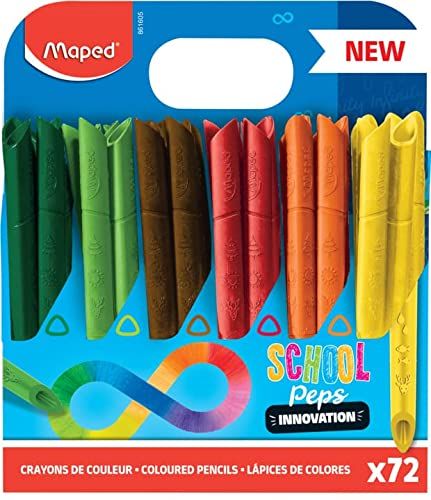 Maped School'Peps Infinity kleurpotloden - 72 stuks - Zero afval - Ergonomisch