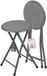 Urban Living Pouf - 2x - gris foncé - métal - 30 x 45 cm - pliable - accessoires de maison