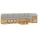 vidaXL Buiten bank set 7 st Wit en Lichtgrijs Polyester