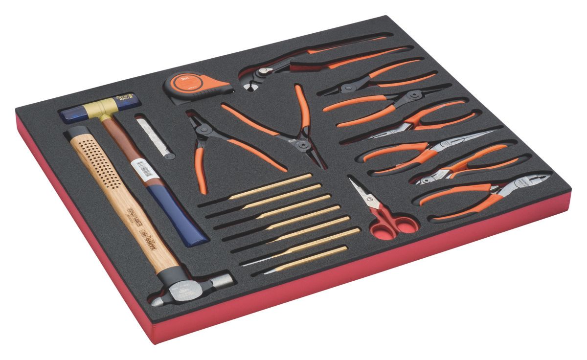Bahco Foaminlay Fit&Go 3/3 met tangen en slaggereedschap - 21-delig - FF1A23