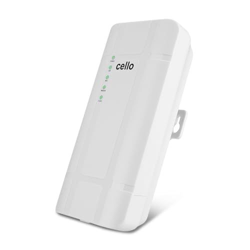 Cello Outdoor 4G LTE-router met SIM-sleuf, waterdichte en stofdichte behuizing, 300 Mbps wifi, PoE-ondersteuning, ontgrendelde mobiele breedbandrouter voor thuis, boerderij, cameratoezicht