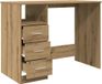 Bureau Artisanal 102x50x76 cm Bois traité Couleur chêne