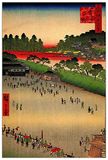 ArtPlaza TW92981 Hiroshige Utagawa - Yatsukoji, inside Sujikai Gate decoratieve panelen, hout MDF, meerkleurig, 60 x 90 cm