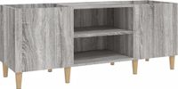 vidaXL Meuble de rangement pour disques - 121x38x48 cm - Bois transformé - Gris Sonoma chêne