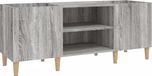 vidaXL Meuble de rangement pour disques - 121x38x48 cm - Bois transformé - Gris Sonoma chêne