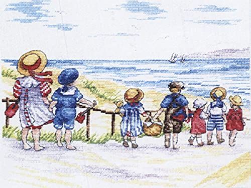 Faye Whittaker Al onze Gisteren Naar Het Strand We Gaan Cross Stitch Kit, Gemengd