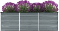 Maison Exclusive - Jardinière surélevée Acier galvanisé 240x80x77 cm Gris