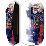 F1 Max Verstappen Wallpaper Zwarte draadloze muis