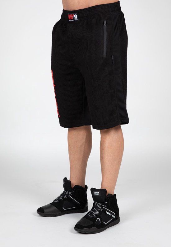 Gorilla Wear Augustine Old School Shorts - Black/Red - L/XL