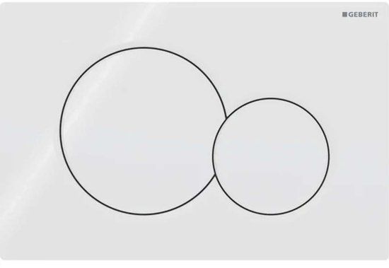 Geberit Sigma 01 Bedieningspaneel - Wit - Dual Flush - Rond