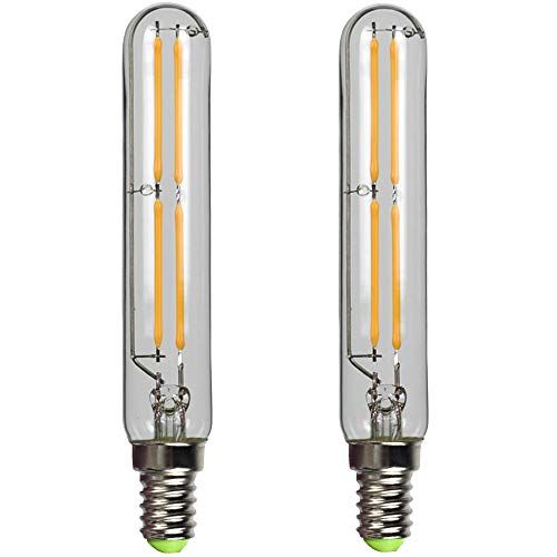 TIANFAN Ledlampen, 2 stuks, 4 W, T20, buisvormige ledgloeilampen, E14, Edison Small Base 2700 K, warmwit, Edison-lamp