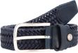 Vanzetti Leren Riem Braided Men's Belt 35 mm W85 Night Blue Donkerblauw